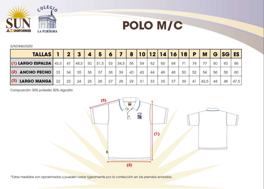 Precios y modelos de uniformes del colegio