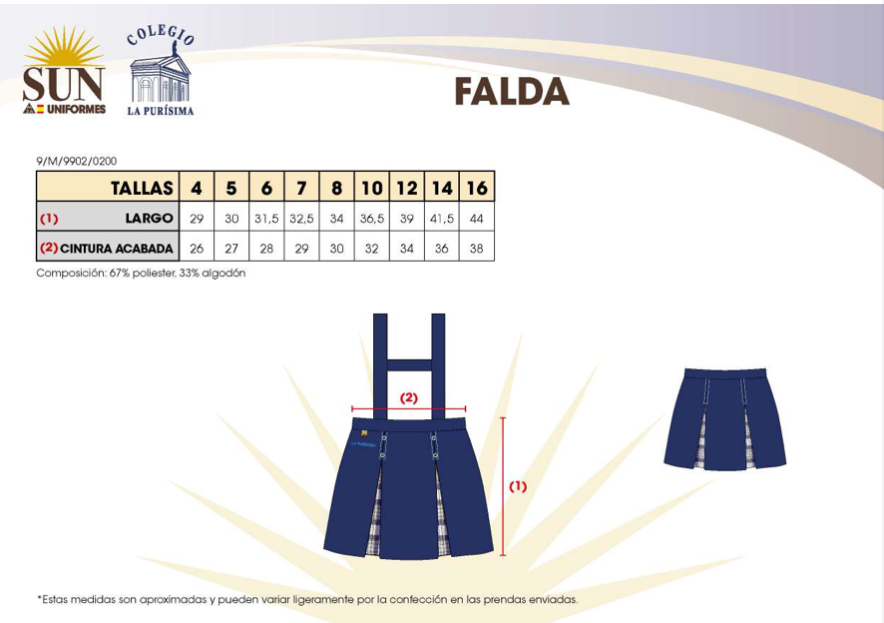 Precios y modelos de uniformes del colegio